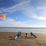 Surf lesson in front of the shop!